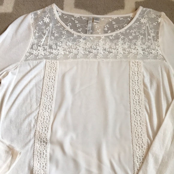 Dainty Sheer Cream Top - Picture 3 of 7
